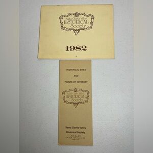 Santa Clarita Valley Historical Society 1982 Calendar & Site Pamphlet